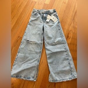 Zara kids extreme wide leg blue Jean. Size 10.NWT. Never been worn.